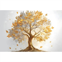 Lade das Bild in den Galerie-Viewer, Acrylglasbild Edler Goldener Baum Querformat
