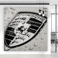 Lade das Bild in den Galerie-Viewer, Spannrahmenbild Edles Emblem mit Regentropfen Quadrat
