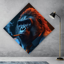 Lade das Bild in den Galerie-Viewer, Poster Eindrucksvoller Gorilla mit Zigarre Raute
