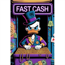 Lade das Bild in den Galerie-Viewer, Poster Eindrucksvolles Entenmotiv mit Geldsymbolen Hochformat
