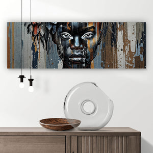 Acrylglasbild Eindrucksvolles Frauengesicht Panorama