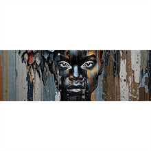 Lade das Bild in den Galerie-Viewer, Aluminiumbild Eindrucksvolles Frauengesicht Panorama
