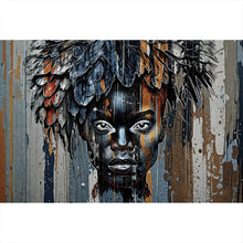 Lade das Bild in den Galerie-Viewer, Spannrahmenbild Eindrucksvolles Frauengesicht Querformat
