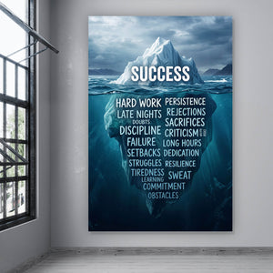 Leinwandbild Eisberg des Erfolgs No. 2 Hochformat