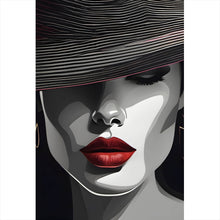 Lade das Bild in den Galerie-Viewer, Poster Elegantes Frauengesicht Grafikdesign Hochformat
