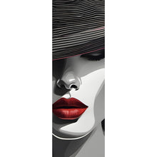 Lade das Bild in den Galerie-Viewer, Poster Elegantes Frauengesicht Grafikdesign Panorama Hoch
