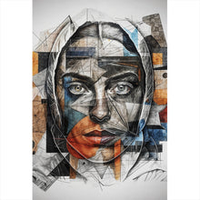 Lade das Bild in den Galerie-Viewer, Acrylglasbild Elegantes Gesichtsporträt einer Frau Hochformat
