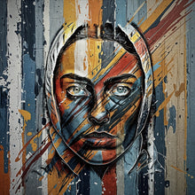 Lade das Bild in den Galerie-Viewer, Acrylglasbild Elegantes Gesichtsporträt einer Frau No.2 Quadrat
