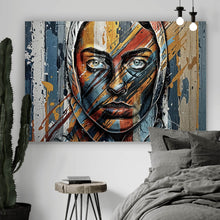 Lade das Bild in den Galerie-Viewer, Leinwandbild Elegantes Gesichtsporträt einer Frau No.2 Querformat
