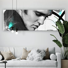 Lade das Bild in den Galerie-Viewer, Aluminiumbild Elvis Presley in dynamischem künstlerischen Stil Panorama
