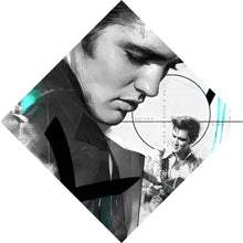 Lade das Bild in den Galerie-Viewer, Aluminiumbild Elvis Presley in dynamischem künstlerischen Stil Raute
