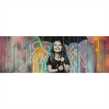 Lade das Bild in den Galerie-Viewer, Aluminiumbild Engel Mädchen mit Schirm Pop Art Panorama
