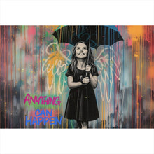 Lade das Bild in den Galerie-Viewer, Poster Engel Mädchen mit Schirm Pop Art Querformat
