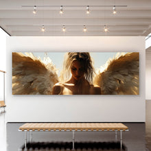 Lade das Bild in den Galerie-Viewer, Spannrahmenbild Engelsporträt in mystischer Atmosphäre Panorama
