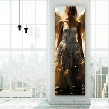 Lade das Bild in den Galerie-Viewer, Leinwandbild Engelsporträt in mystischer Atmosphäre Panorama Hoch
