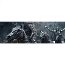 Lade das Bild in den Galerie-Viewer, Aluminiumbild gebürstet Epische Schlacht mittelalterlicher Ritter Panorama
