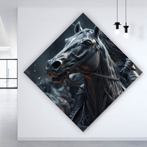 Leinwandbild Epische Schlacht mittelalterlicher Ritter Raute