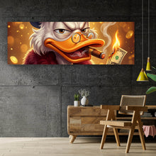 Lade das Bild in den Galerie-Viewer, Poster Erfolgreicher Mc Duck mit Zigarre Panorama
