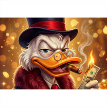 Lade das Bild in den Galerie-Viewer, Poster Erfolgreicher Mc Duck mit Zigarre Querformat
