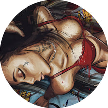 Lade das Bild in den Galerie-Viewer, Aluminiumbild Erotische Frau mit Tätowierungen Kreis
