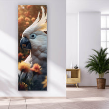 Lade das Bild in den Galerie-Viewer, Poster Exotischer Kakadu in blühender Natur Panorama Hoch
