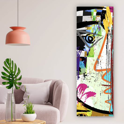 Poster Face Abstract Art No.2 Panorama Hoch