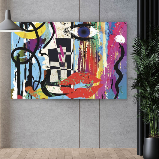 Spannrahmenbild Face Abstract Art No.4 Querformat