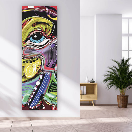 Poster Face Abstract Art No.5 Panorama Hoch