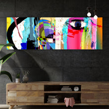 Lade das Bild in den Galerie-Viewer, Leinwandbild Face Abstract Art Panorama

