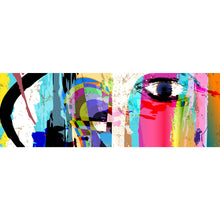 Lade das Bild in den Galerie-Viewer, Leinwandbild Face Abstract Art Panorama
