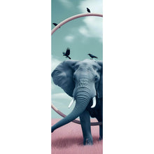Lade das Bild in den Galerie-Viewer, Acrylglasbild Fantastischer Elefant mit surrealen Elementen Panorama Hoch
