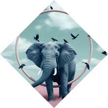 Lade das Bild in den Galerie-Viewer, Spannrahmenbild Fantastischer Elefant mit surrealen Elementen Raute
