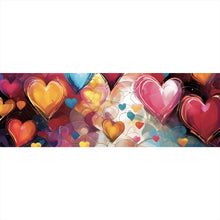 Lade das Bild in den Galerie-Viewer, Poster Farbenfrohe Herzen Collage Panorama
