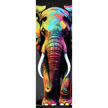 Lade das Bild in den Galerie-Viewer, Leinwandbild Farbenfroher Elefant Neon Abstrakt Panorama Hoch
