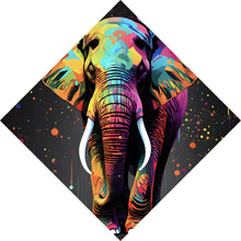 Lade das Bild in den Galerie-Viewer, Poster Farbenfroher Elefant Neon Abstrakt Raute
