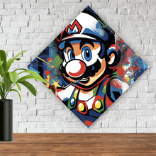 Lade das Bild in den Galerie-Viewer, Acrylglasbild Farbenfroher Mario Pop Art Raute
