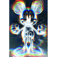 Lade das Bild in den Galerie-Viewer, Acrylglasbild Farbige Röntgen Darstellung einer Cartoon Maus Hochformat
