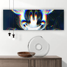 Lade das Bild in den Galerie-Viewer, Aluminiumbild Farbige Röntgen Darstellung einer Cartoon Maus Panorama
