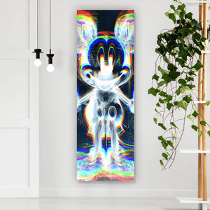 Acrylglasbild Farbige Röntgen Darstellung einer Cartoon Maus Panorama Hoch