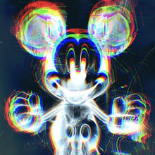 Lade das Bild in den Galerie-Viewer, Acrylglasbild Farbige Röntgen Darstellung einer Cartoon Maus Quadrat
