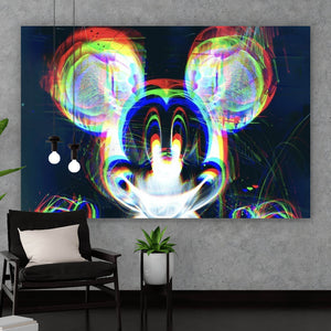 Acrylglasbild Farbige Röntgen Darstellung einer Cartoon Maus Querformat