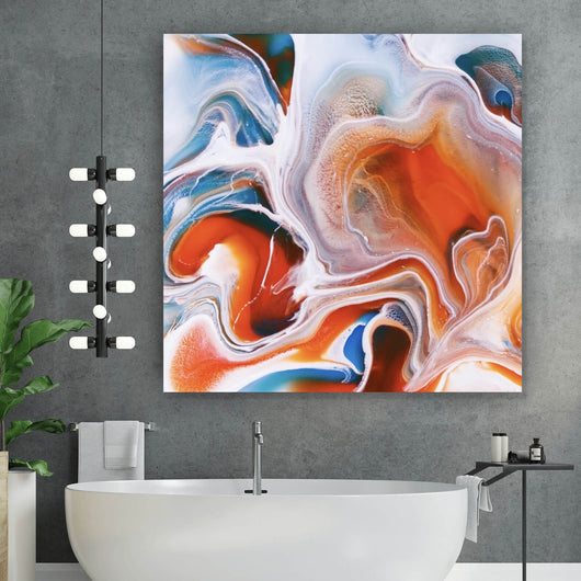 Leinwandbild Fluid Art Explosion Quadrat