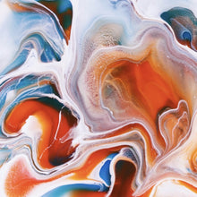 Lade das Bild in den Galerie-Viewer, Aluminiumbild gebürstet Fluid Art Explosion Quadrat
