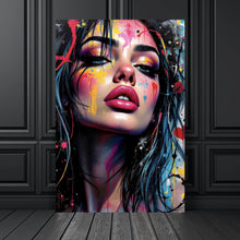 Lade das Bild in den Galerie-Viewer, Poster Buntes Frauenporträt Hochformat
