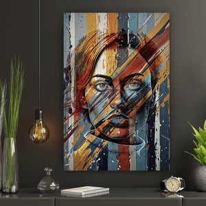 Acrylglasbild Frauenporträt Modern Art Hochformat