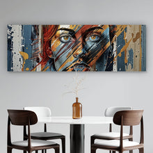 Lade das Bild in den Galerie-Viewer, Leinwandbild Frauenporträt Modern Art Panorama
