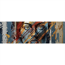 Lade das Bild in den Galerie-Viewer, Leinwandbild Frauenporträt Modern Art Panorama
