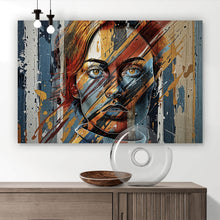 Lade das Bild in den Galerie-Viewer, Acrylglasbild Frauenporträt Modern Art Querformat
