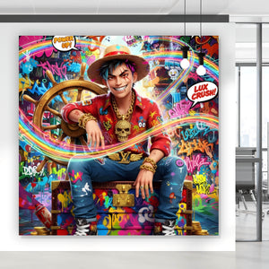 Poster Frecher Luxus Junge Quadrat