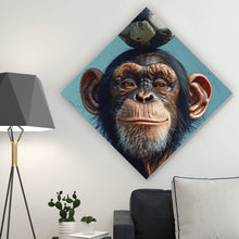 Lade das Bild in den Galerie-Viewer, Poster Frecher Schimpanse mit Fußball Raute

